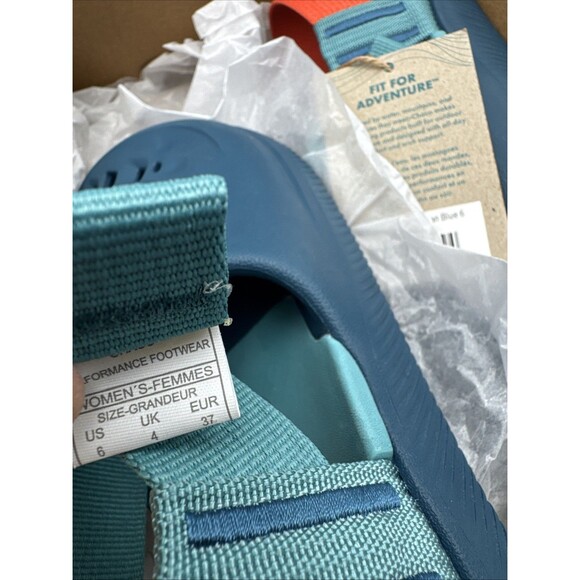 NEW Chaco Chillos Women’s Sz 6 Clog Sandal OCEAN BLUE Adjustable Strap Slip Ons - Picture 13 of 13